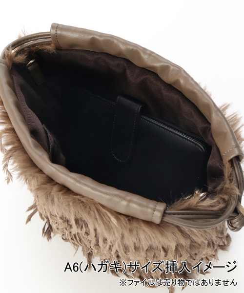 B.C STOCK（ベーセーストック）の「T.S.L/ティーエスエル フェザーヤーン2WAYショルダー（ショルダーバッグ・レディース・ブラック/チャコールグレー/アイボリー・FREE）」の12枚目の写真