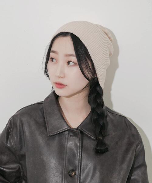 SMELLY（スメリー）の「ルーズビーニー（ニットキャップ/ビーニー・レディース・ブラック/グレー/アイボリー・-）」の9枚目の写真