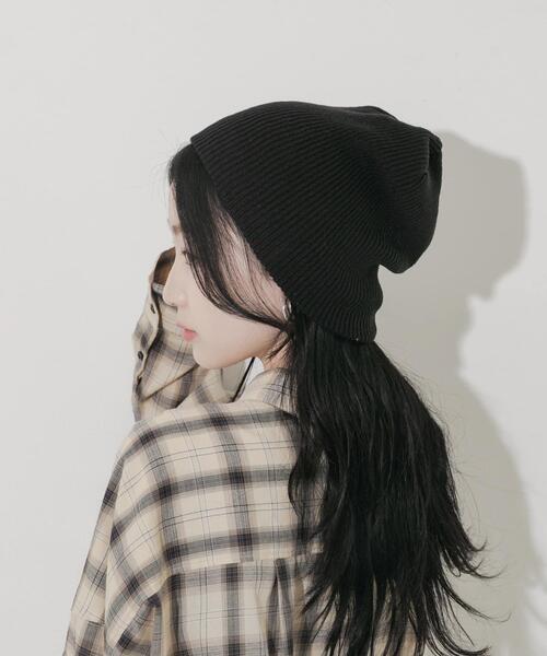 SMELLY（スメリー）の「ルーズビーニー（ニットキャップ/ビーニー・レディース・ブラック/グレー/アイボリー・-）」の19枚目の写真