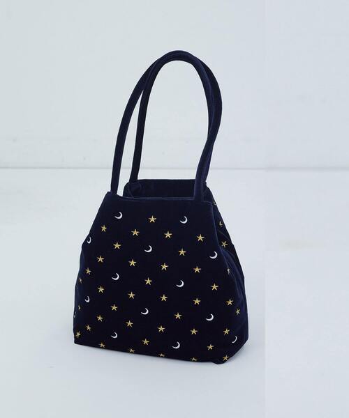 ADIEU TRISTESSE（アデュートリステス）の「星空刺繍バッグ（トートバッグ・レディース・ネイビー/ベージュ系その他・FREE）」の2枚目の写真