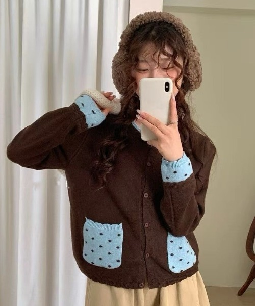 セール】【4色展開】チョコミントカラーあり フェイクレイヤード