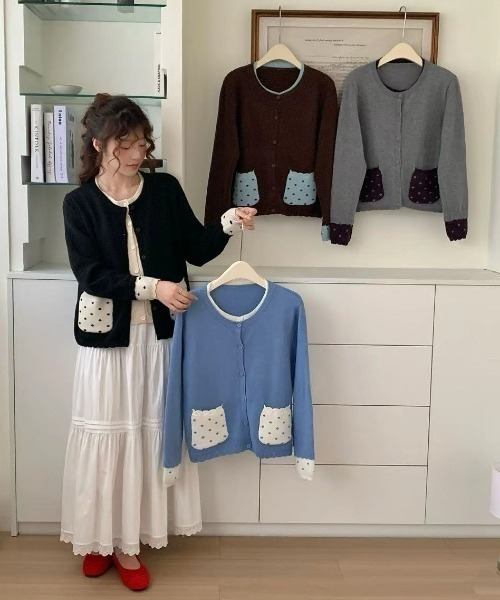 セール】【4色展開】チョコミントカラーあり フェイクレイヤード