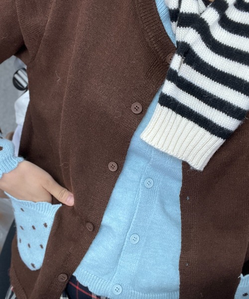 セール】【4色展開】チョコミントカラーあり フェイクレイヤード