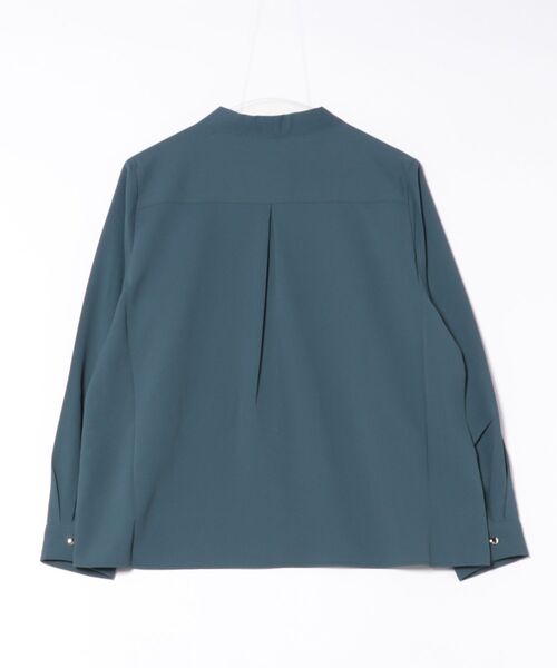 Honeys（ハニーズ）の「【抗菌防臭】Ｖネックブラウス（シャツ/ブラウス・レディース・ダークグリーン/ホワイト/ホワイト系その他/モカ/ネイビー・S/M/LL/L/3L）」の14枚目の写真