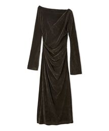 SNIDEL | フロッキーベロアドレープドレス(ワンピース)