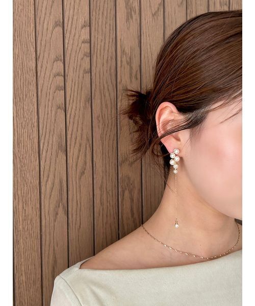 SNIDEL(スナイデル)の「フロッキーベロアドレープドレス(ワンピース・レディース・ダークグレー/ブラック/オリーブ/ブラウン・0/1)」の10枚目の写真