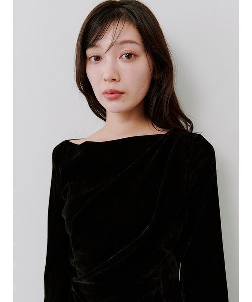 フロッキーベロアドレープドレス（ワンピース）｜SNIDEL