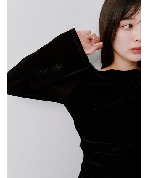 フロッキーベロアドレープドレス（ワンピース）｜SNIDEL（スナイデル