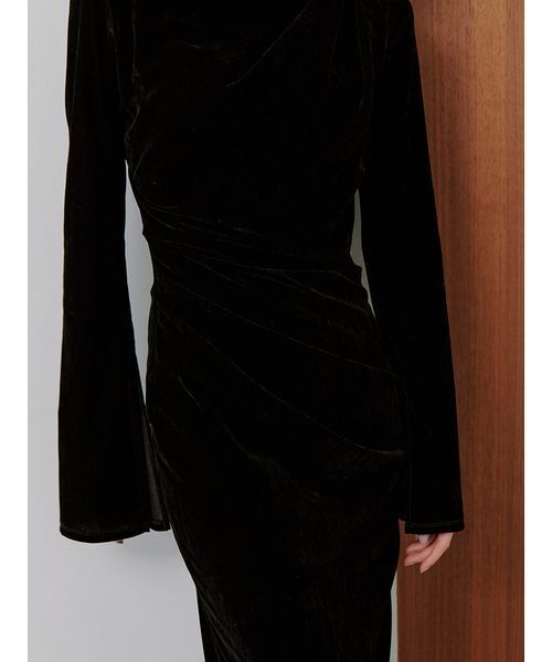 フロッキーベロアドレープドレス（ワンピース）｜SNIDEL