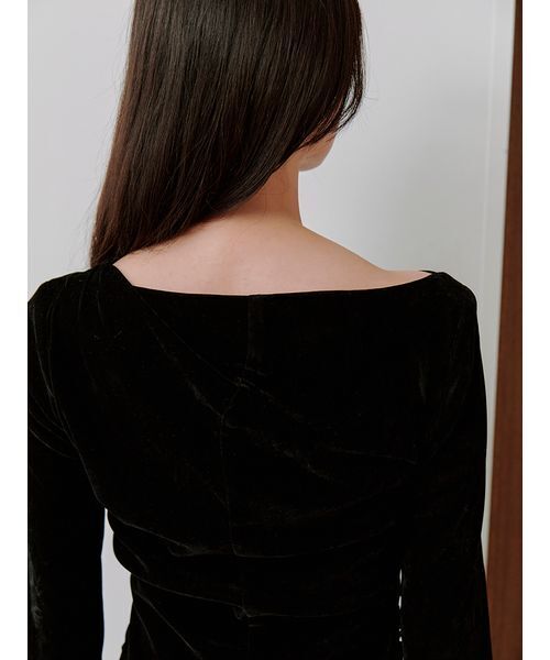 フロッキーベロアドレープドレス（ワンピース）｜SNIDEL（スナイデル