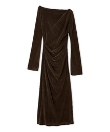 SNIDEL | フロッキーベロアドレープドレス(ワンピース)