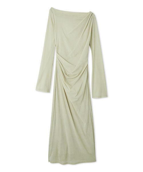 SNIDEL（スナイデル）の「フロッキーベロアドレープドレス（ワンピース