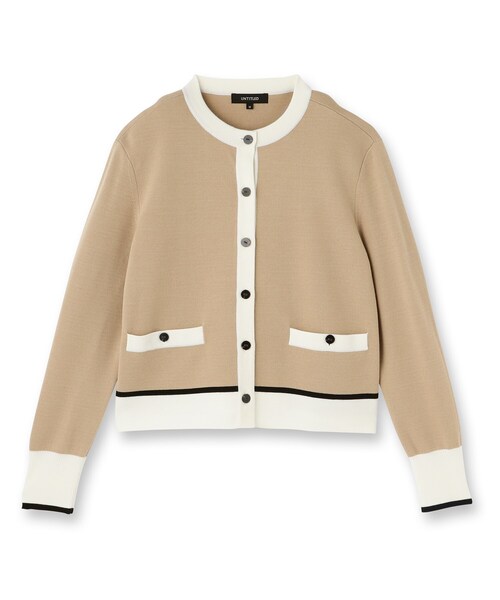 UNTITLED（アンタイトル）の「【アンサンブル可/ジャケット風】ウールミラノリブカーディガン（カーディガン/ボレロ・レディース・ブラック/ホワイト系7/ブラック系4/ベージュ系4・00/02/04/44/48）」の7枚目の写真