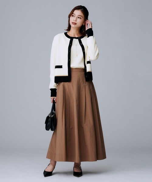 UNTITLED（アンタイトル）の「【アンサンブル可/ジャケット風】ウールミラノリブカーディガン（カーディガン/ボレロ・レディース・ブラック/ホワイト系7/ブラック系4/ベージュ系4・00/02/04/44/48）」の17枚目の写真