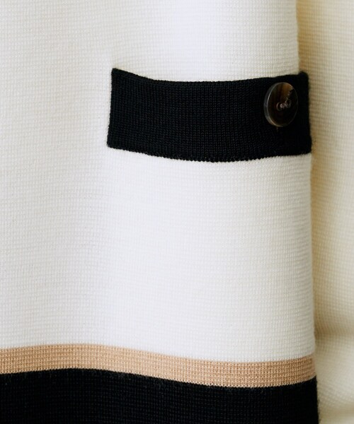 UNTITLED（アンタイトル）の「【アンサンブル可/ジャケット風】ウールミラノリブカーディガン（カーディガン/ボレロ・レディース・ブラック/ホワイト系7/ブラック系4/ベージュ系4・00/02/04/44/48）」の18枚目の写真