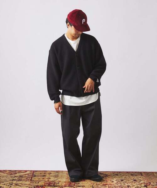 JOURNAL STANDARD relume（ジャーナルスタンダード　レリューム）の「ハミルトン ウール ガーターカーディガン（ニット/セーター・メンズ・パープル/レンガ/ブラック系その他/グレー・LARGE/MEDIUM）」の11枚目の写真