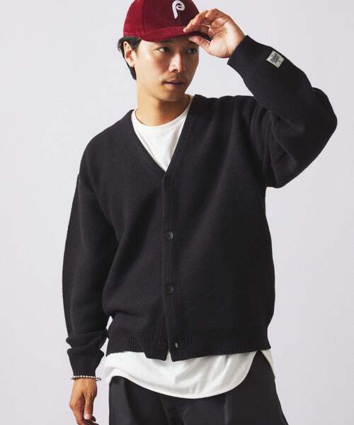 JOURNAL STANDARD relume（ジャーナルスタンダード　レリューム）の「ハミルトン ウール ガーターカーディガン（ニット/セーター・メンズ・パープル/レンガ/ブラック系その他/グレー・LARGE/MEDIUM）」の15枚目の写真