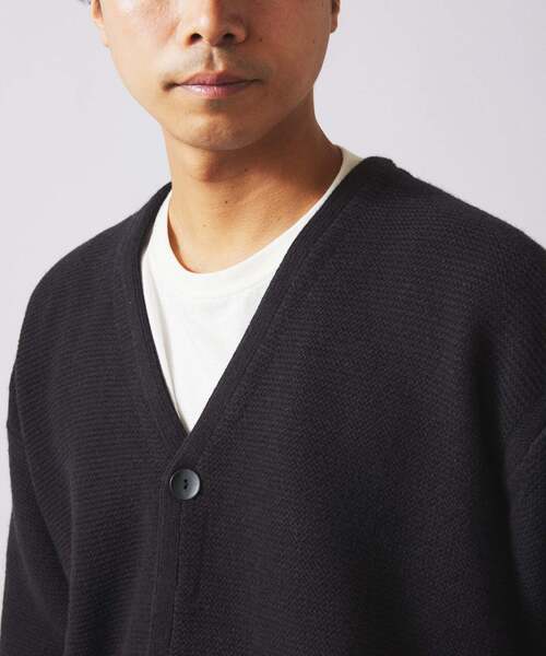 JOURNAL STANDARD relume（ジャーナルスタンダード　レリューム）の「ハミルトン ウール ガーターカーディガン（ニット/セーター・メンズ・パープル/レンガ/ブラック系その他/グレー・LARGE/MEDIUM）」の17枚目の写真