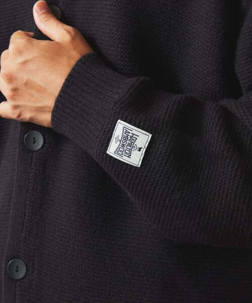 JOURNAL STANDARD relume（ジャーナルスタンダード　レリューム）の「ハミルトン ウール ガーターカーディガン（ニット/セーター・メンズ・パープル/レンガ/ブラック系その他/グレー・LARGE/MEDIUM）」の18枚目の写真