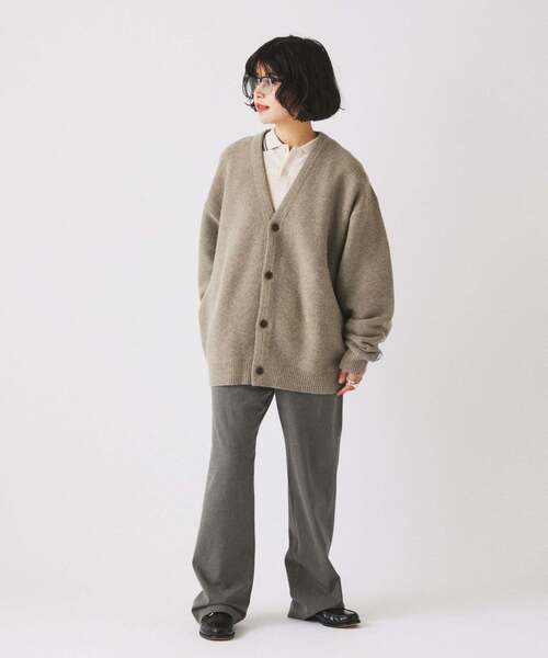 JOURNAL STANDARD relume（ジャーナルスタンダード　レリューム）の「ハミルトン ウール ガーターカーディガン（ニット/セーター・メンズ・パープル/レンガ/ブラック系その他/グレー・LARGE/MEDIUM）」の20枚目の写真