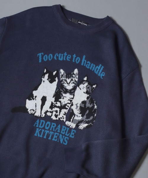 ANPAS（アンパス）の「Animal Jacquard Knit Pullover/アニマル ジャガード ニット セーター（ニット/セーター・メンズ・ブラウン/ホワイト/ネイビー/ブラック・M/L）」の4枚目の写真