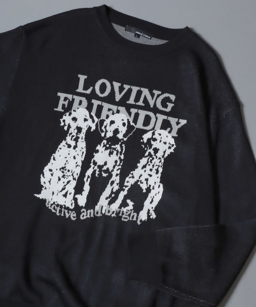 ANPAS（アンパス）の「Animal Jacquard Knit Pullover/アニマル ジャガード ニット セーター（ニット/セーター・メンズ・ブラウン/ホワイト/ネイビー/ブラック・M/L）」の3枚目の写真