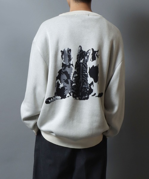 ANPAS（アンパス）の「Animal Jacquard Knit Pullover/アニマル ジャガード ニット セーター（ニット/セーター・メンズ・ブラウン/ホワイト/ネイビー/ブラック・M/L）」の16枚目の写真