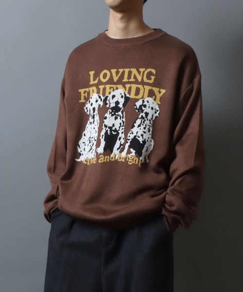 ANPAS（アンパス）の「Animal Jacquard Knit Pullover/アニマル ジャガード ニット セーター（ニット/セーター・メンズ・ブラウン/ホワイト/ネイビー/ブラック・M/L）」の7枚目の写真