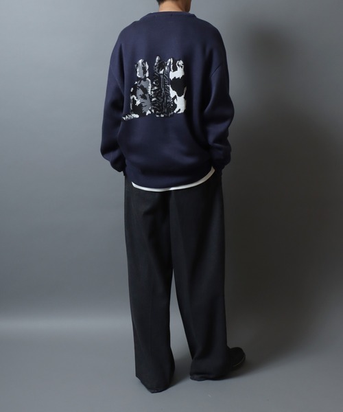 ANPAS（アンパス）の「Animal Jacquard Knit Pullover/アニマル ジャガード ニット セーター（ニット/セーター・メンズ・ブラウン/ホワイト/ネイビー/ブラック・M/L）」の11枚目の写真