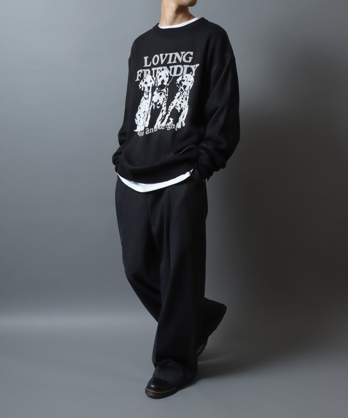 ANPAS（アンパス）の「Animal Jacquard Knit Pullover/アニマル ジャガード ニット セーター（ニット/セーター・メンズ・ブラウン/ホワイト/ネイビー/ブラック・M/L）」の9枚目の写真