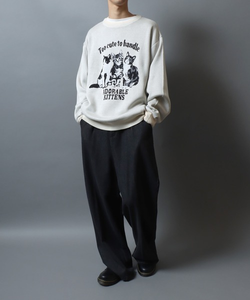 ANPAS（アンパス）の「Animal Jacquard Knit Pullover/アニマル ジャガード ニット セーター（ニット/セーター・メンズ・ブラウン/ホワイト/ネイビー/ブラック・M/L）」の15枚目の写真