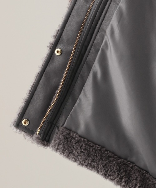 Elura（エルーラ）の「スタンドボアブルゾン/598143（その他アウター・レディース・グレー/キャメル/ダークブラウン・FREE）」の22枚目の写真