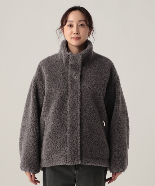 Elura（エルーラ）の「スタンドボアブルゾン/598143（その他アウター・レディース・グレー/キャメル/ダークブラウン・FREE）」の13枚目の写真