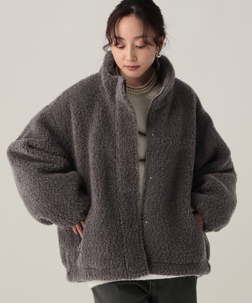 Etrarium ボアブルゾン　ブラック/グレー Etrarium ボアブルゾン ブラックグレー Etrarium ボアブルゾン