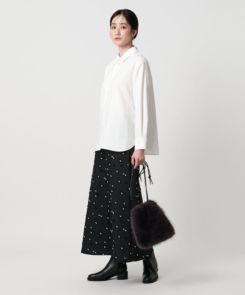 UNITED ARROWS（ユナイテッドアローズ）の「ミニフリルシャツ‐ウォッシャブル‐（シャツ/ブラウス・レディース・オフホワイト/ライトブルー/ベージュ/その他7/ネイビー・FREE）」の15枚目の写真