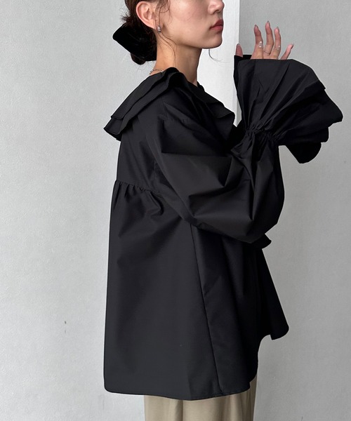 NOGLE（ノグル）の「【NOGLE/ノグル】2wayフリルラッフルブラウス（シャツ/ブラウス・レディース・ホワイト/ブルー/ブラック・FREE）」の19枚目の写真