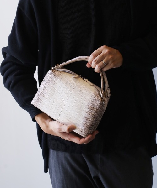 sankyo shokai(サンキョウショウカイ)の「ヒマラヤクロコダイルレザー 2wayハンドバッグ(ハンドバッグ・レディース・ホワイト・FREE)」の3枚目の写真