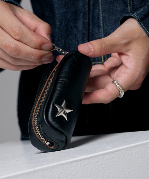 schott(ショット)の「Schott/ショット ONE STAR KEY CASE キーケース(キーケース/キーアクセサリー・メンズ・ブラック・FREE)」の3枚目の写真