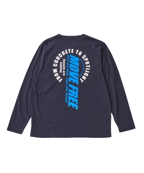 GLAZOS（グラソス）の「【プチプラ】バックサークルロゴ長袖Tシャツ（Tシャツ/カットソー・キッズ・ライトグレー/ホワイト/ブルー/ネイビー/オレンジ/ブラック・160cm/150cm/180cm/170cm）」の4枚目の写真