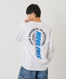 【プチプラ】バックサークルロゴ長袖Tシャツ