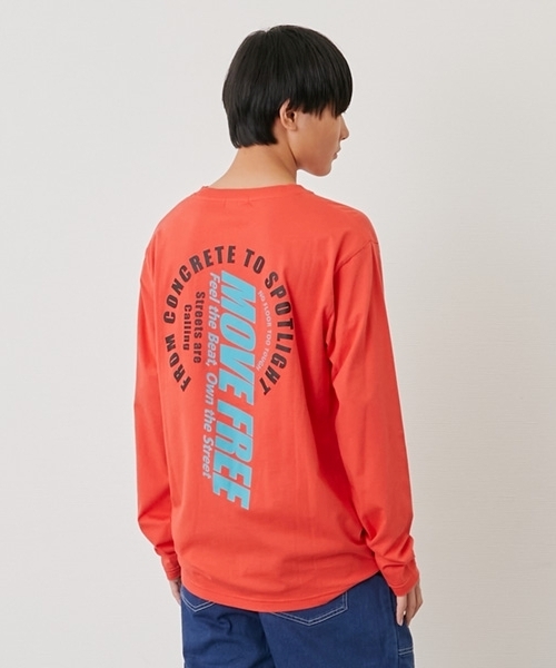 GLAZOS（グラソス）の「【プチプラ】バックサークルロゴ長袖Tシャツ（Tシャツ/カットソー・キッズ・ライトグレー/ホワイト/ブルー/ネイビー/オレンジ/ブラック・160cm/150cm/180cm/170cm）」の6枚目の写真