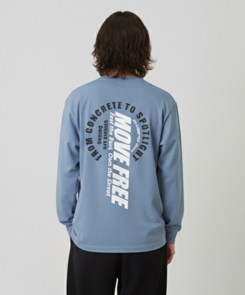 GLAZOS（グラソス）の「【プチプラ】バックサークルロゴ長袖Tシャツ（Tシャツ/カットソー・キッズ・ライトグレー/ホワイト/ブルー/ネイビー/オレンジ/ブラック・160cm/150cm/180cm/170cm）」の5枚目の写真