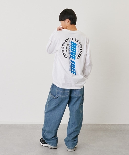 GLAZOS（グラソス）の「【プチプラ】バックサークルロゴ長袖Tシャツ（Tシャツ/カットソー・キッズ・ライトグレー/ホワイト/ブルー/ネイビー/オレンジ/ブラック・160cm/150cm/180cm/170cm）」の17枚目の写真