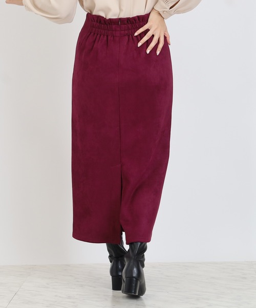 TRUDEA（トルディア）の「スエードナロータイトスカート（スカート・レディース・ワイン/ブラウン/キャメル・MEDIUM）」の12枚目の写真