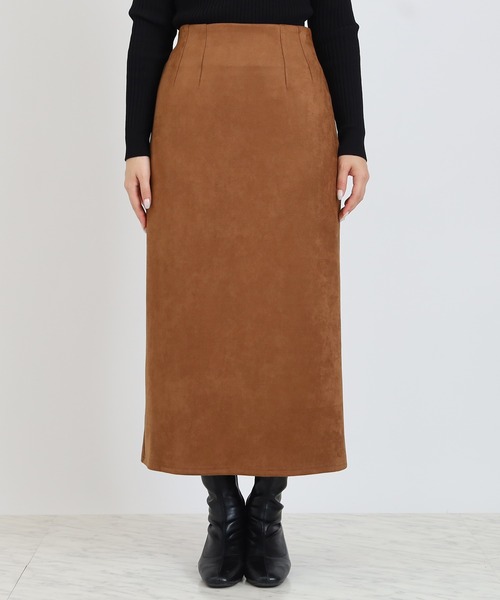 TRUDEA（トルディア）の「スエードナロータイトスカート（スカート・レディース・ワイン/ブラウン/キャメル・MEDIUM）」の20枚目の写真