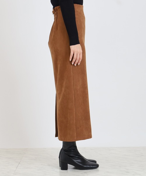 TRUDEA（トルディア）の「スエードナロータイトスカート（スカート・レディース・ワイン/ブラウン/キャメル・MEDIUM）」の21枚目の写真