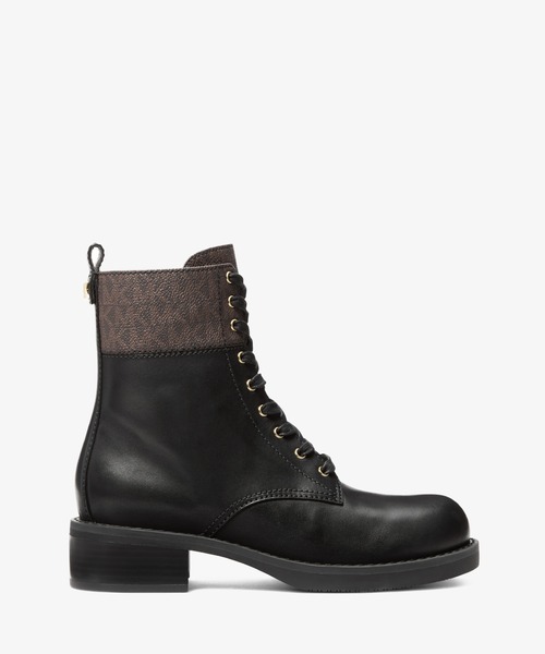 MICHAEL KORS(マイケルコース)の「LYLE レザー & シグネチャーロゴ コンバットブーツ(ブーツ・レディース・ブラウン系その他・7/6.5/6/8/7.5/5.5/5)」の1枚目の写真