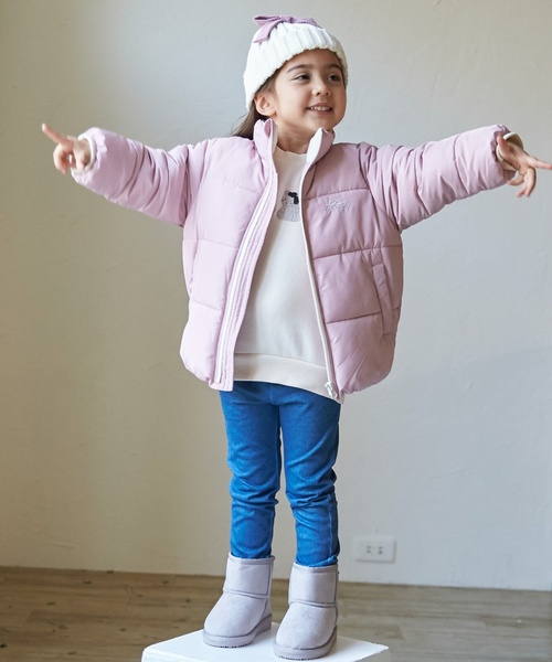 petit main（プティマイン）の「リボンニット帽（ニットキャップ/ビーニー・キッズ・ピンク/アイボリー/ブラック・L/M）」の6枚目の写真