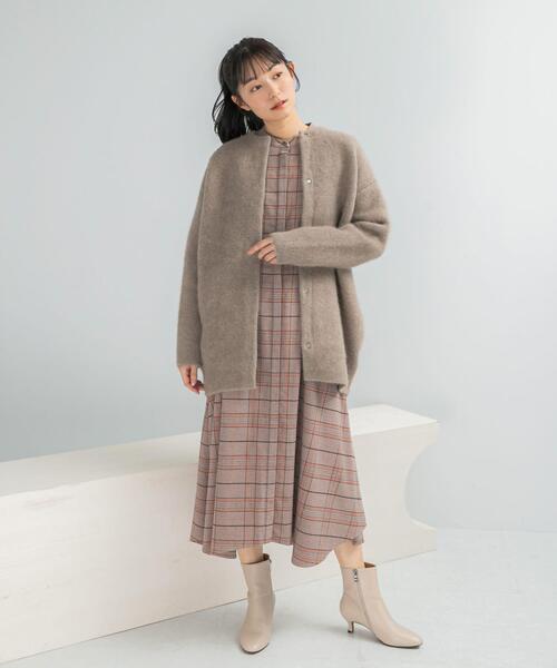 URBAN RESEARCH ROSSO WOMEN（アーバンリサーチ　ロッソ）の「『WEB限定』イレギュラーヘムワンピース（ワンピース・レディース・ネイビー/ブラウン/グレー・FREE）」の4枚目の写真