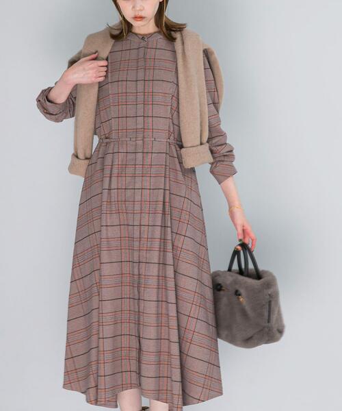 URBAN RESEARCH ROSSO WOMEN（アーバンリサーチ　ロッソ）の「『WEB限定』イレギュラーヘムワンピース（ワンピース・レディース・ネイビー/ブラウン/グレー・FREE）」の5枚目の写真